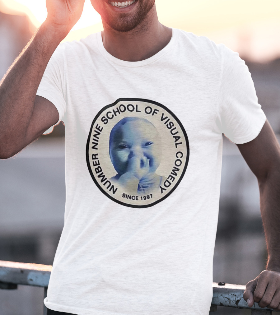 Number Nine School Of Visual Comedy Baby Face Since 1997 T-Shirt