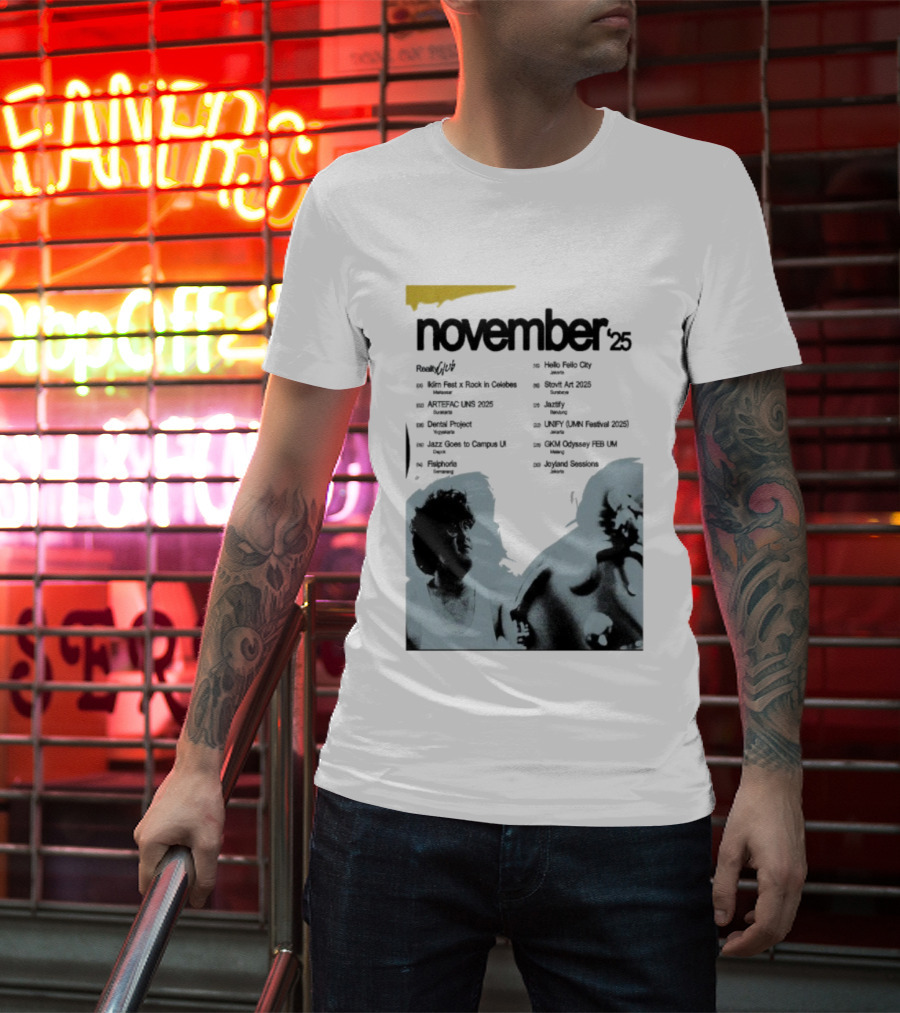 Reality Club November 2025 Jakarta Palace Bandung Surabaya Lampung Semarang Jogja Medan Makassar Padang T-Shirt