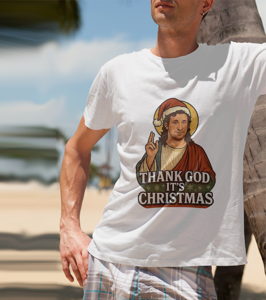 Thank God It’s Christmas Robbie Fowler Santa Christian Blessing T-Shirt