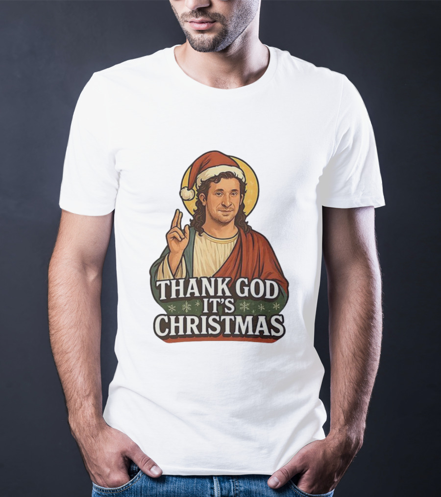 Thank God It’s Christmas Robbie Fowler Santa Christian Blessing T-Shirt