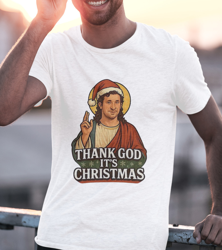 Thank God It’s Christmas Robbie Fowler Santa Christian Blessing T-Shirt