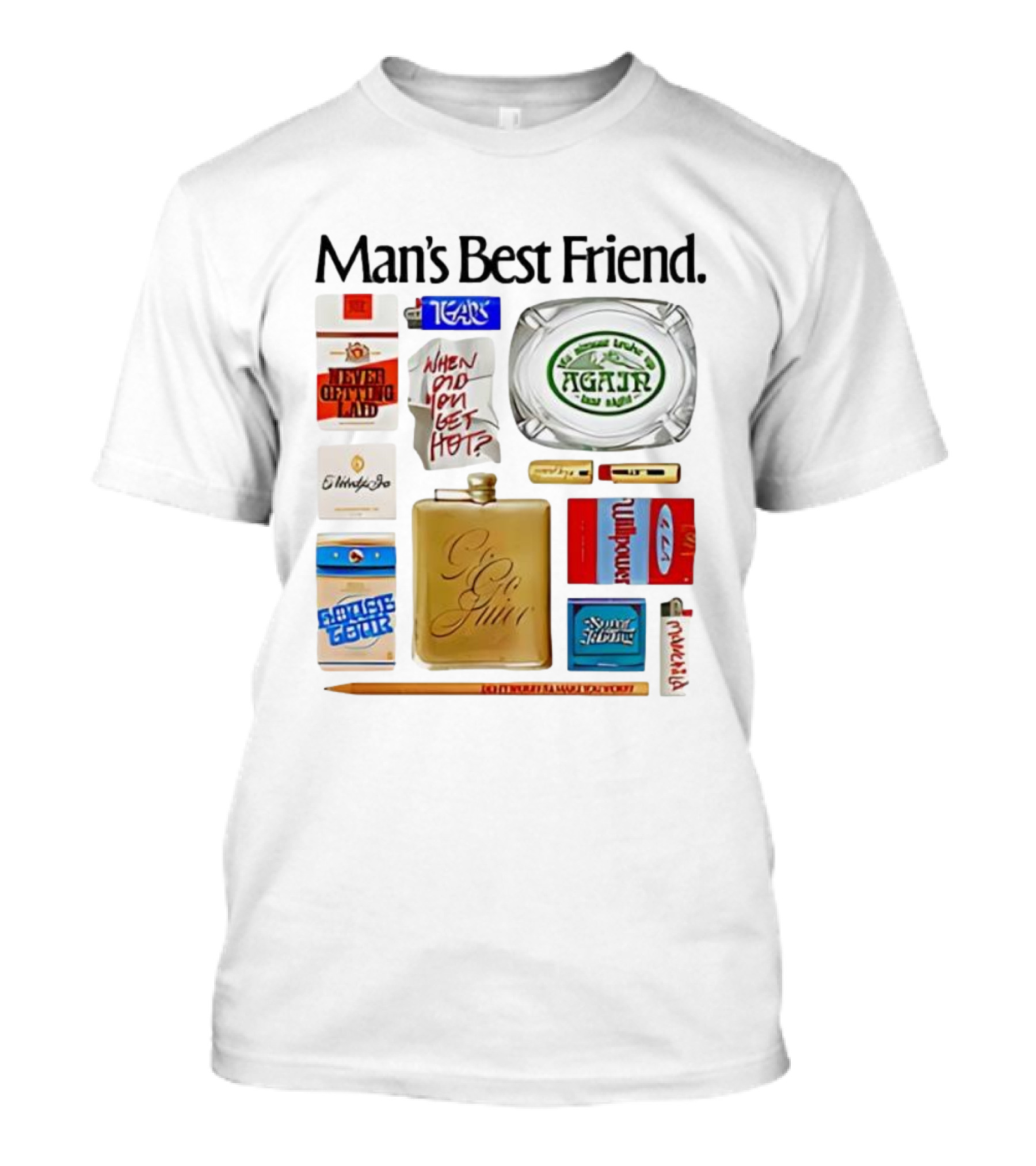 Sabrina Carpenter Man’s Best Friend 2025 Tour Go Juice Agajr Badge Never Getting Laid T-Shirt