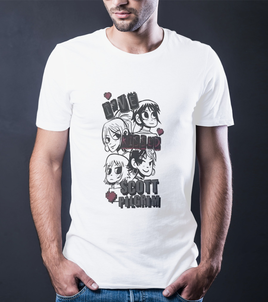 I’ve Kissed Scott Pilgrim Characters With Hearts T-Shirt