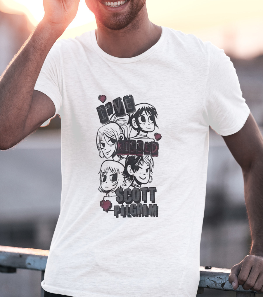 I’ve Kissed Scott Pilgrim Characters With Hearts T-Shirt