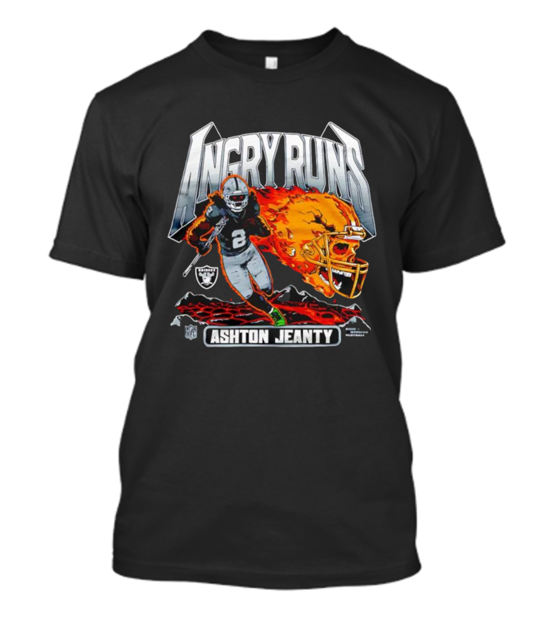 Angry Runs Ashton Jeanty Las Vegas Raiders NFL 2025 T-Shirt