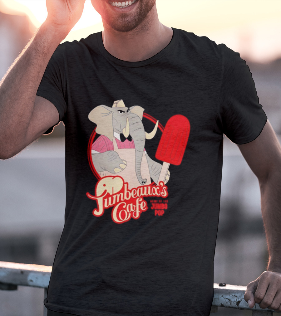 Disney Zootopia Jumbeaux’s Cafe Elephant Character Holding Ice Pop T-Shirt