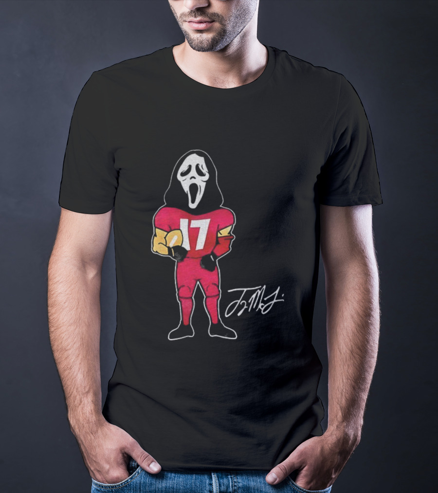 Ghostface Terry McLaurin 17 Washington Commanders NFL Football Signature T-Shirt
