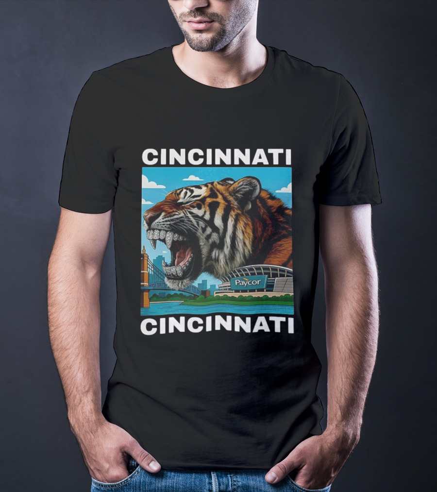 Cincinnati Tiger Iced Out Grillz Paycor Stadium Roar T-Shirt