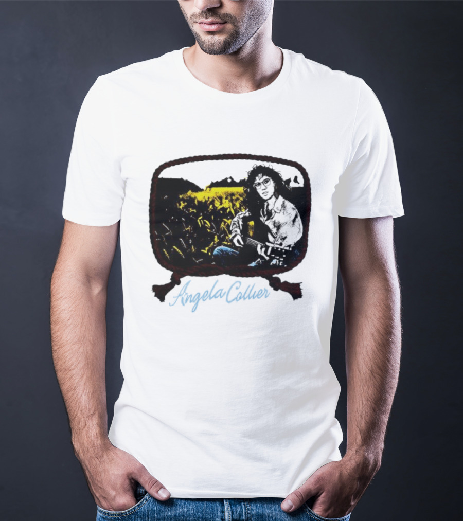 Angela Collier Self-Titled Album Acoustic Guitar In Field T-Shirt