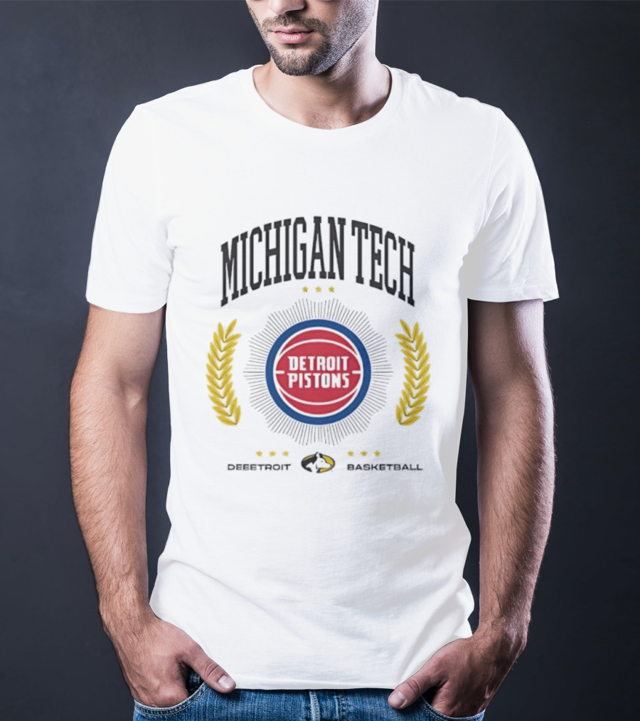 Michigan Tech Detroit Pistons Detroit Basketball T-Shirt