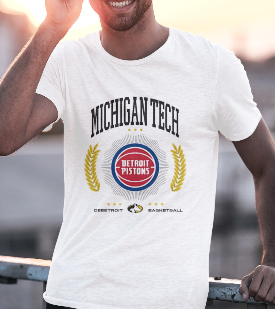 Michigan Tech Detroit Pistons Detroit Basketball T-Shirt