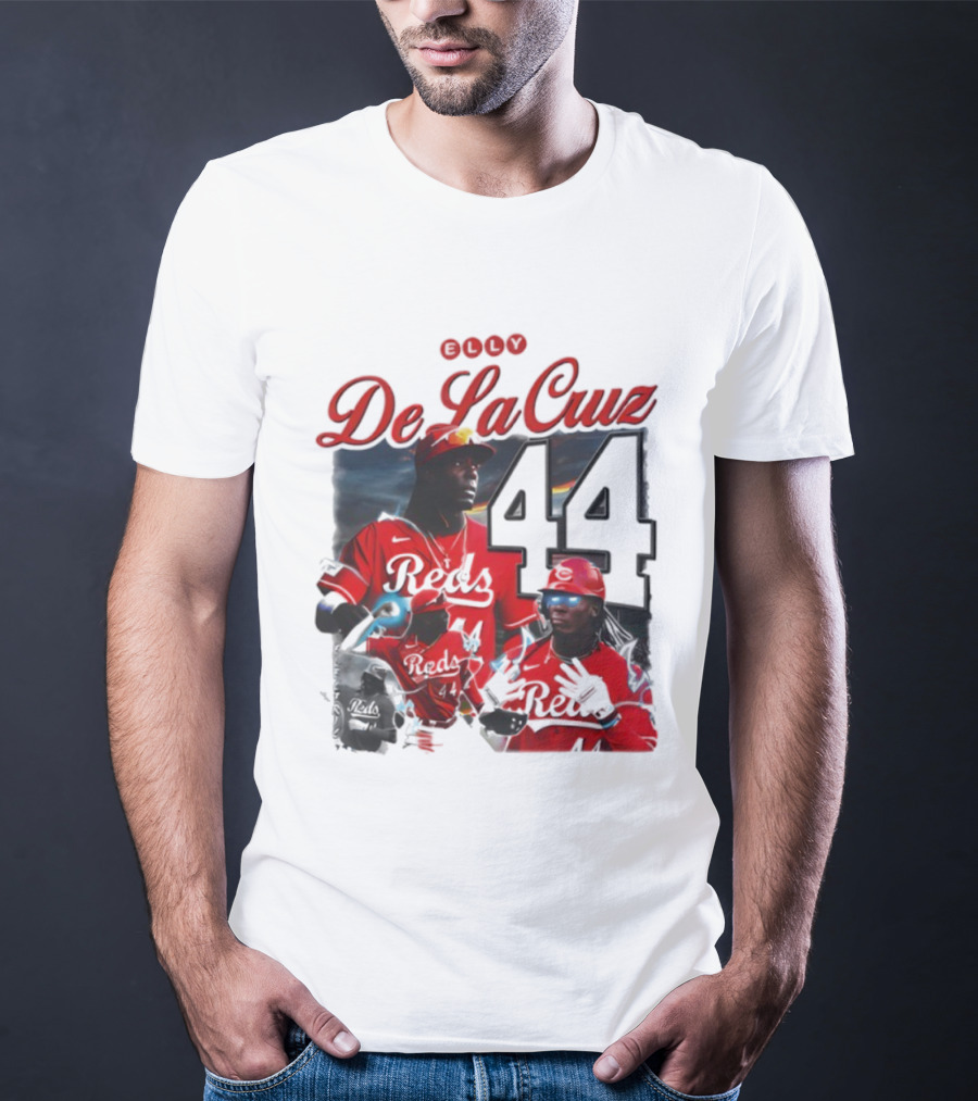 De La Cruz 44 Reds Vintage Style Electricidad Sports Icon T-Shirt