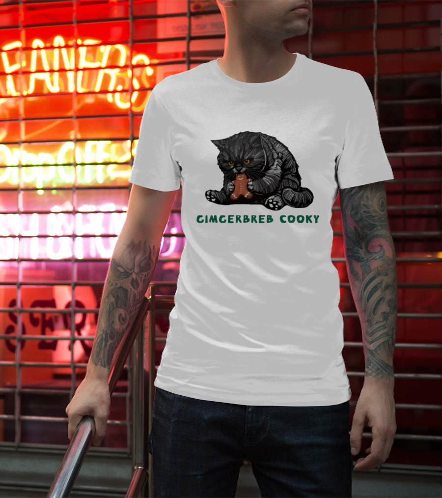 Gimgerbreb Cooky Cat Christmas Gingerbread Cookie Cat T-Shirt
