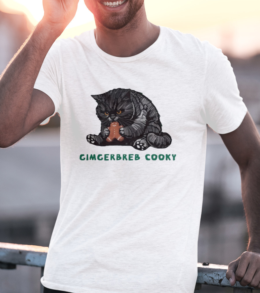 Gimgerbreb Cooky Cat Christmas Gingerbread Cookie Cat T-Shirt
