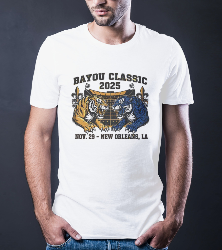 Bayou Classic 2025 Nov 29 New Orleans LA Grambling Vs Southern Rivalry HBCU Football T-Shirt