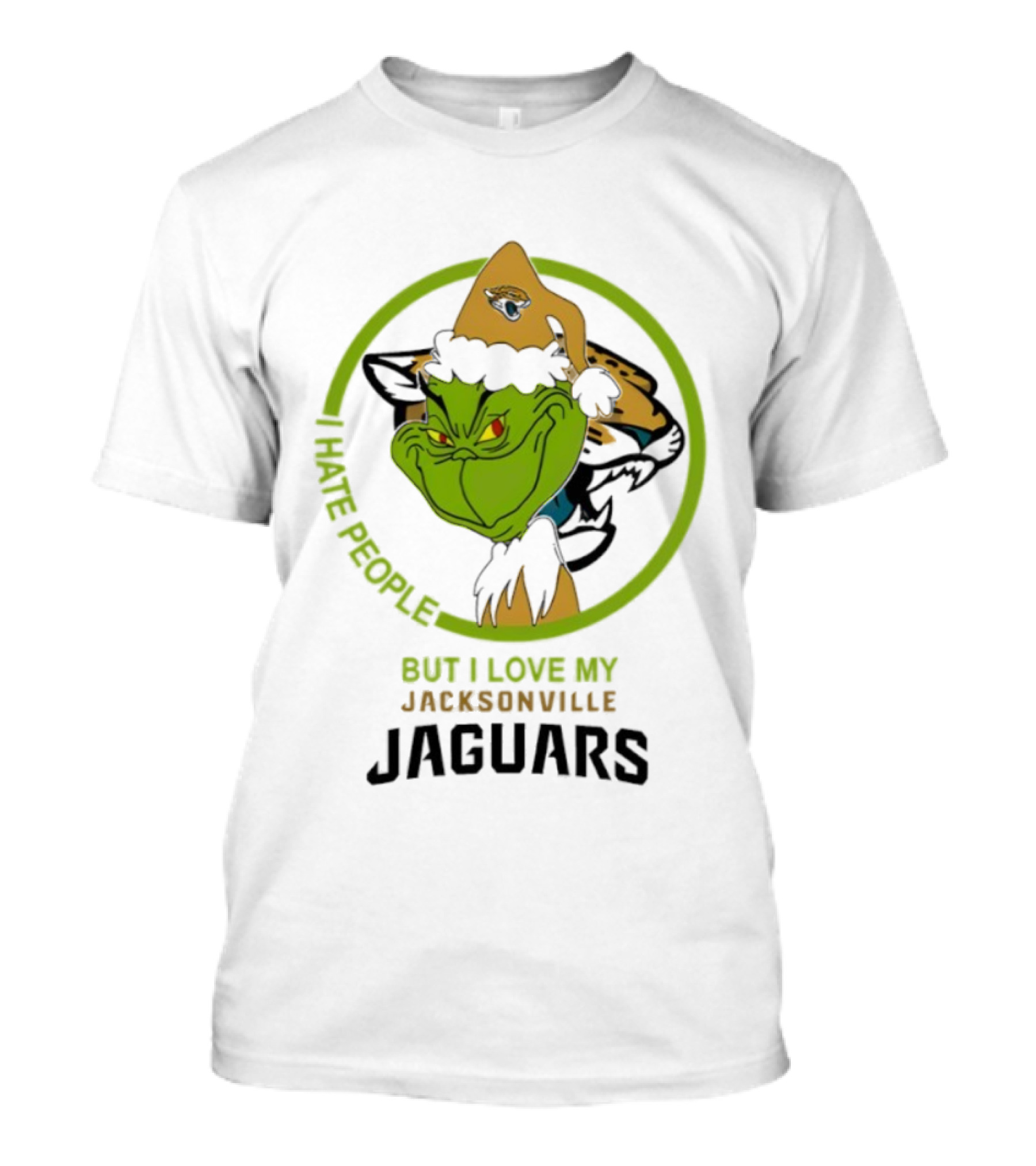 Jacksonville Jaguars Grinch I Hate People But I Love My Jacksonville Jaguars T-Shirt