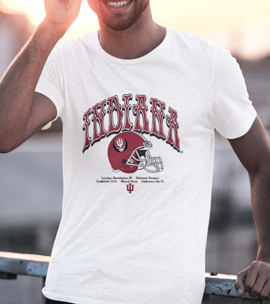 Indiana University Grateful Dead Helmet Established 1820 Bloomington Traditions Honoring IU T-Shirt