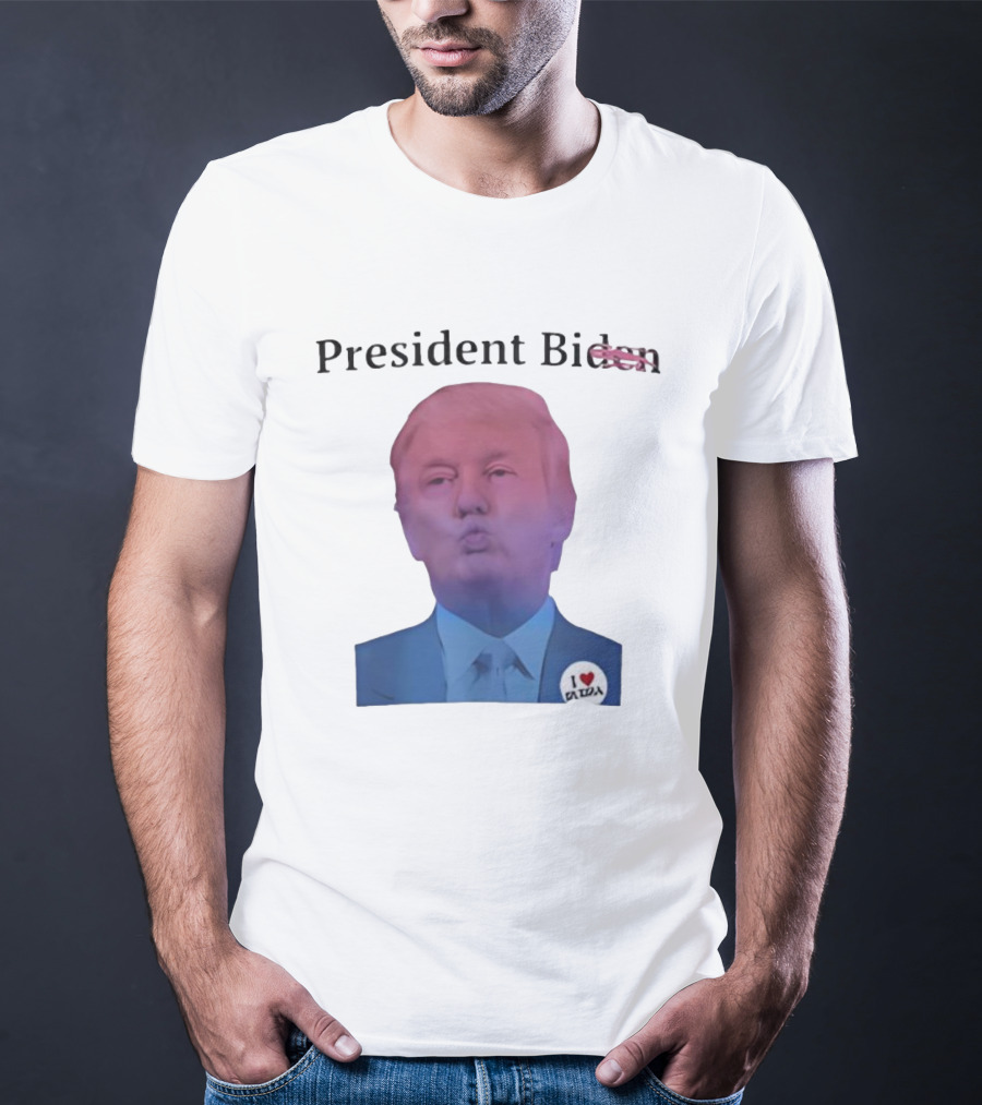 President Bi Den Trump I Love Leda T-Shirt
