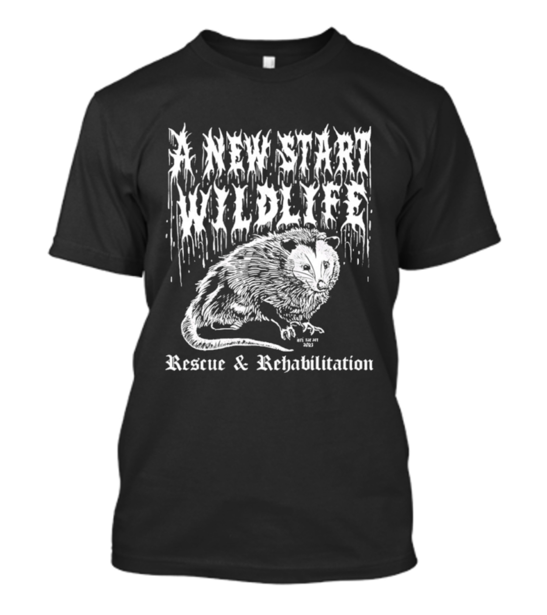 A New Start Wildlife Rescue Rehabilitation Rat Design T-Shirt