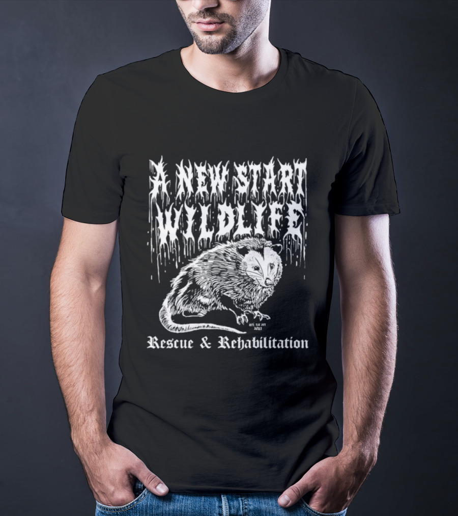 A New Start Wildlife Rescue Rehabilitation Rat Design T-Shirt