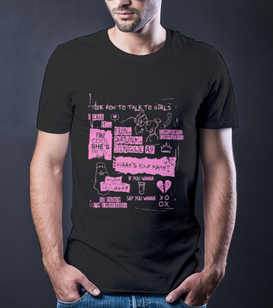 Beth McCarthy IDK How To Talk To Girls Heartbreak Sketch XOXO T-Shirt