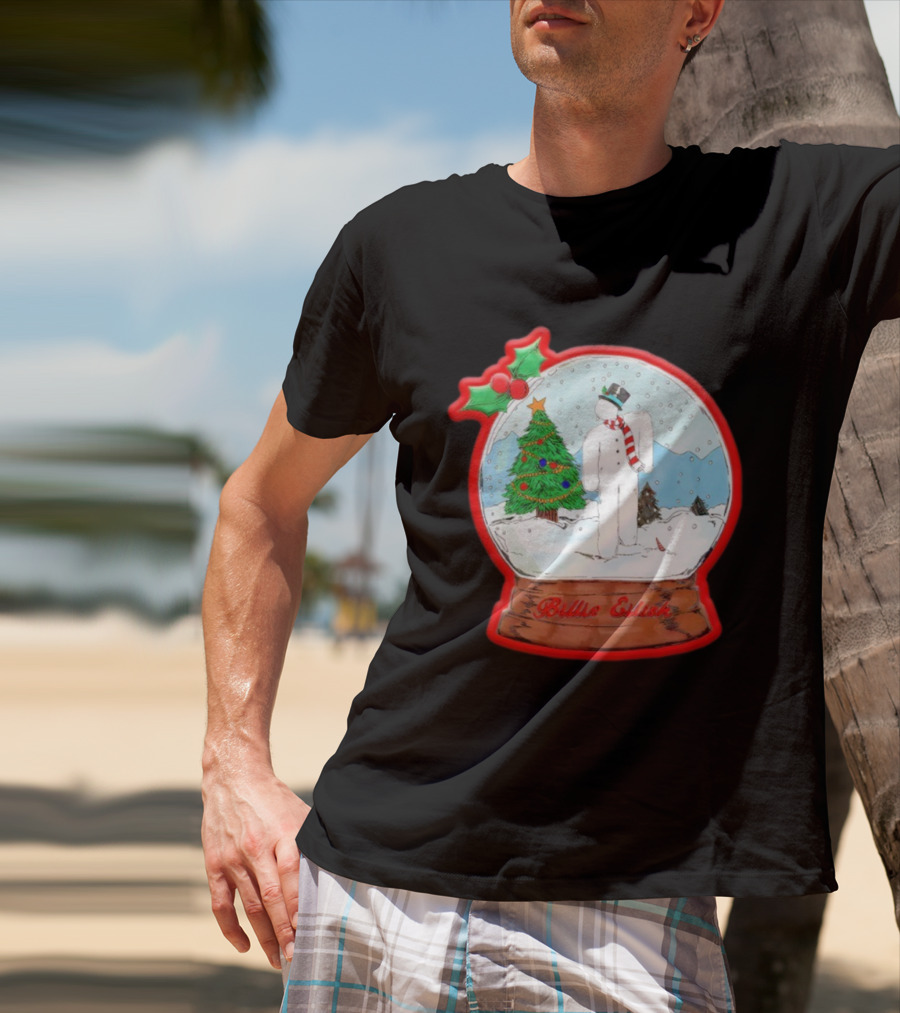 Billie Eilish Blohsh Christmas Snowglobe Ornament T-Shirt