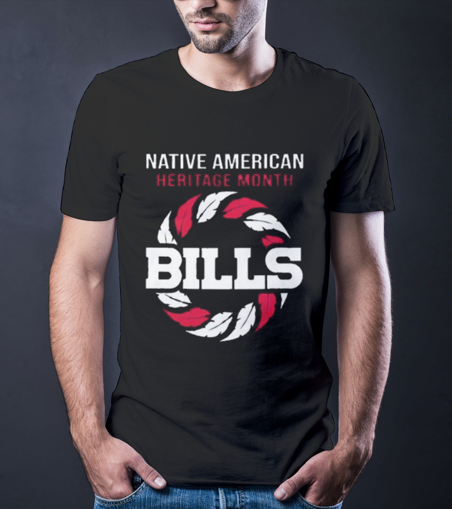 Buffalo Bills Native American Heritage Month Bills Wreath Design T-Shirt