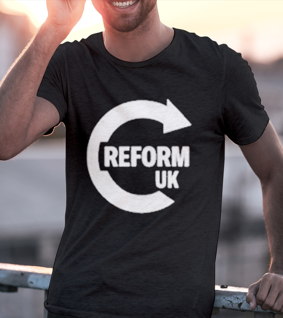 Reform UK Paul Doyle Political Symbol Arrow Circular Icon T-Shirt