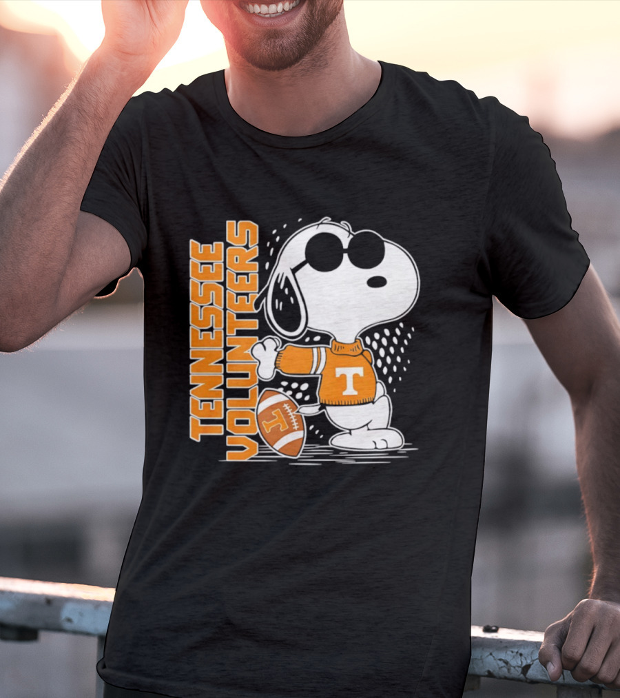 Snoopy Joe Cool Tennessee Volunteers Football Merchandise T-Shirt