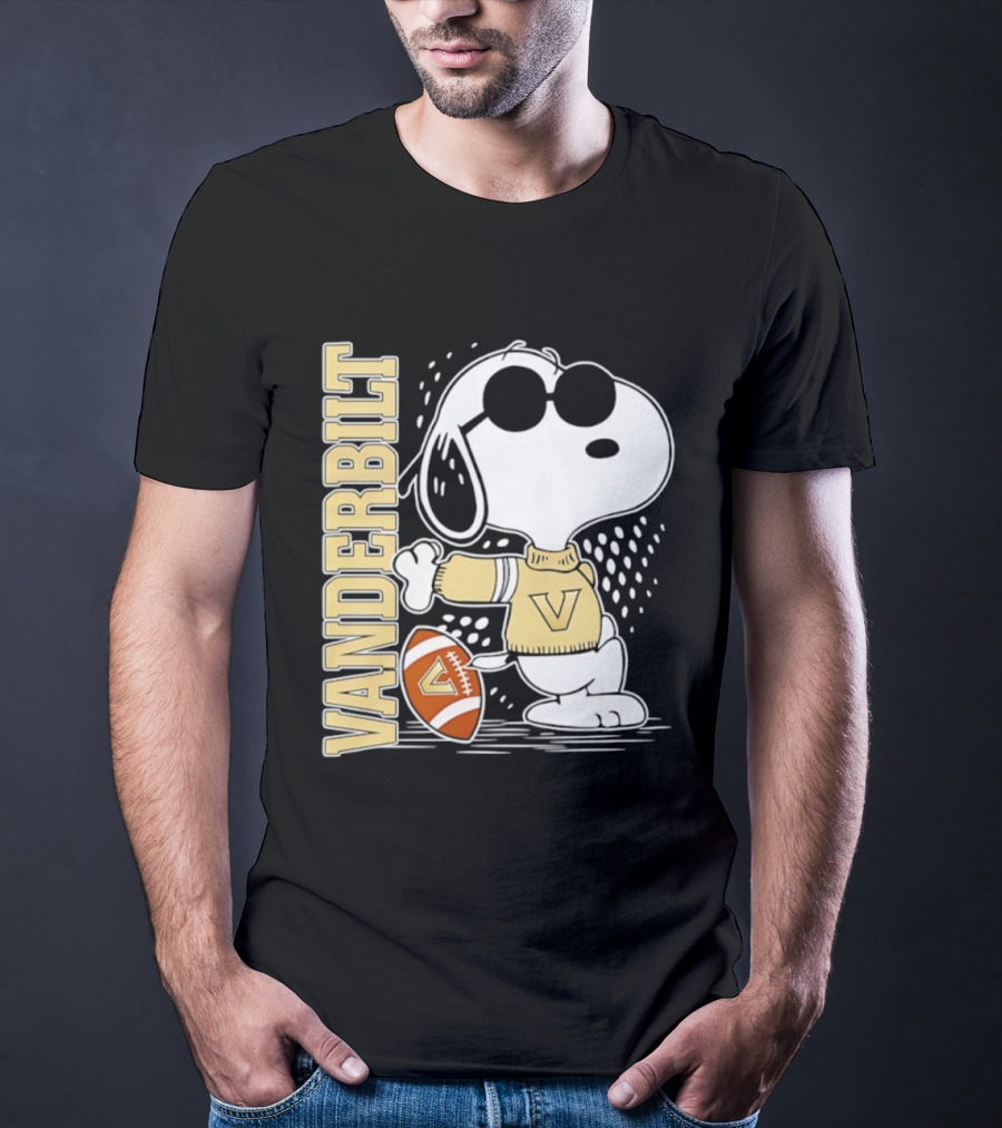Snoopy Joe Cool Vanderbilt Commodores Football Merchandise Ornament T-Shirt