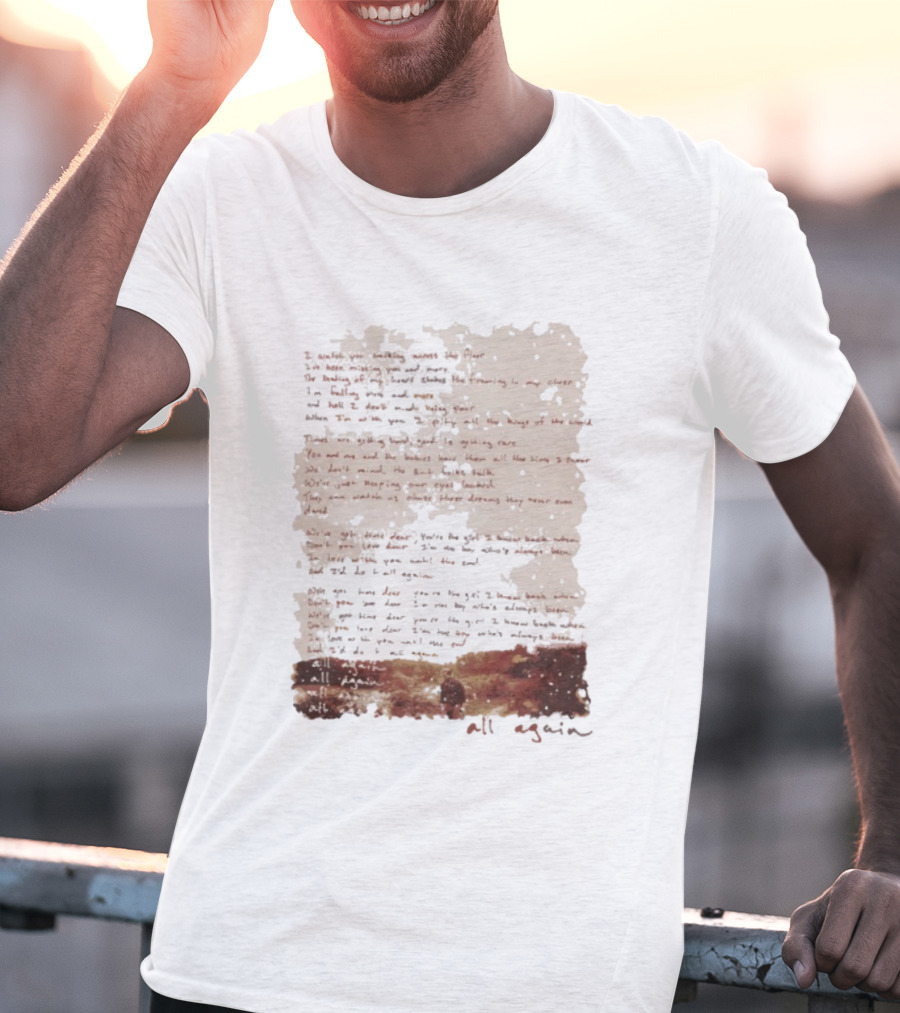 Charles Wesley Godwin Lyrics All Again Vintage Rustic Style T-Shirt