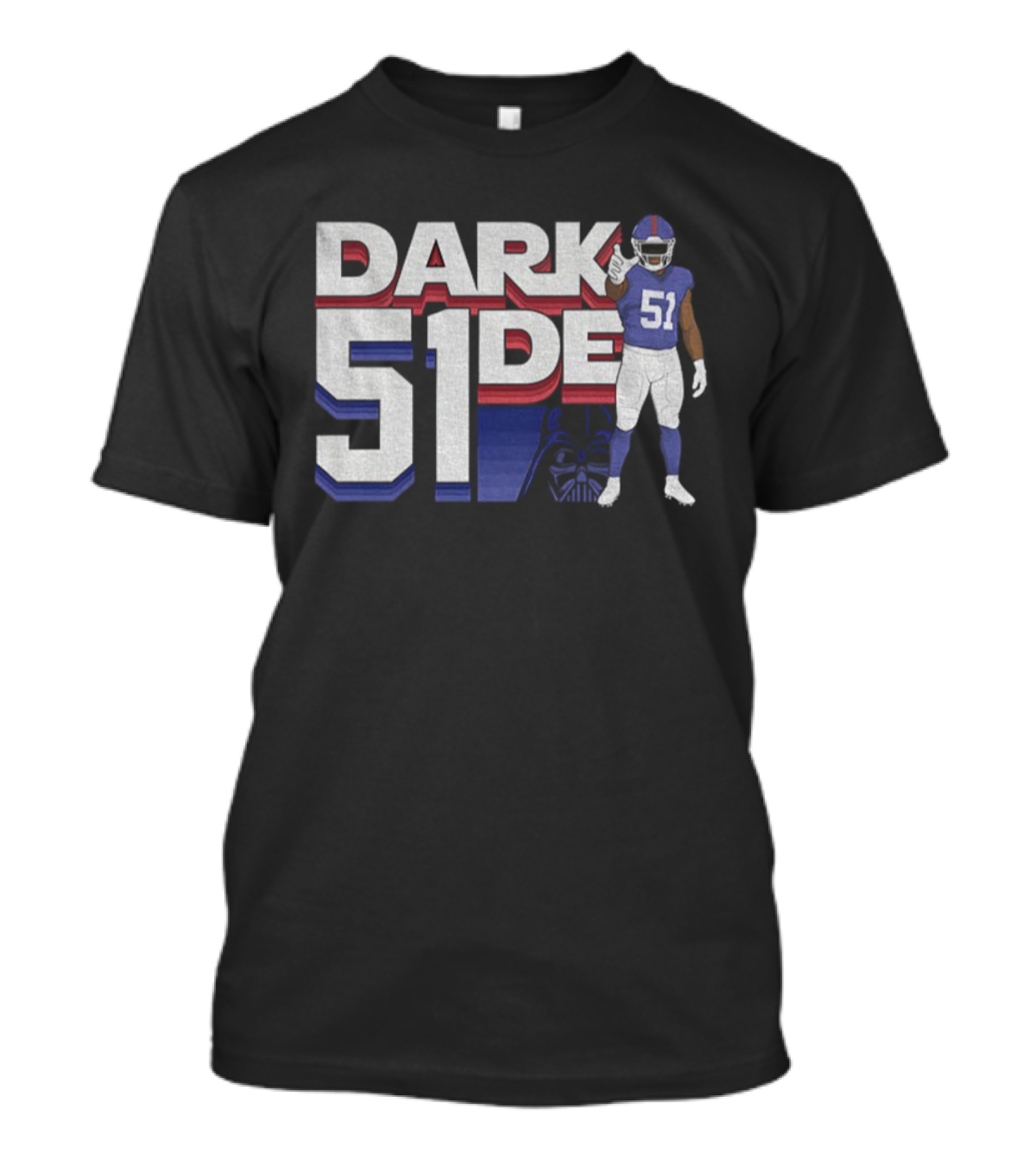 Abdul Carter New York Giants Dark 51der Star Wars NFL Football T-Shirt