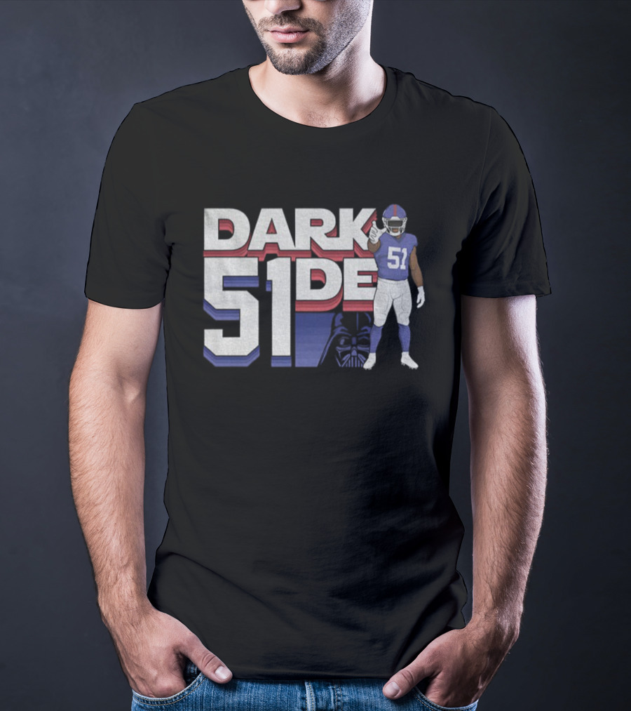 Abdul Carter New York Giants Dark 51der Star Wars NFL Football T-Shirt