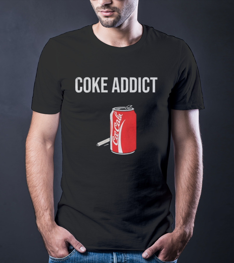 Coke Addict Parody Can And Cigarette T-Shirt
