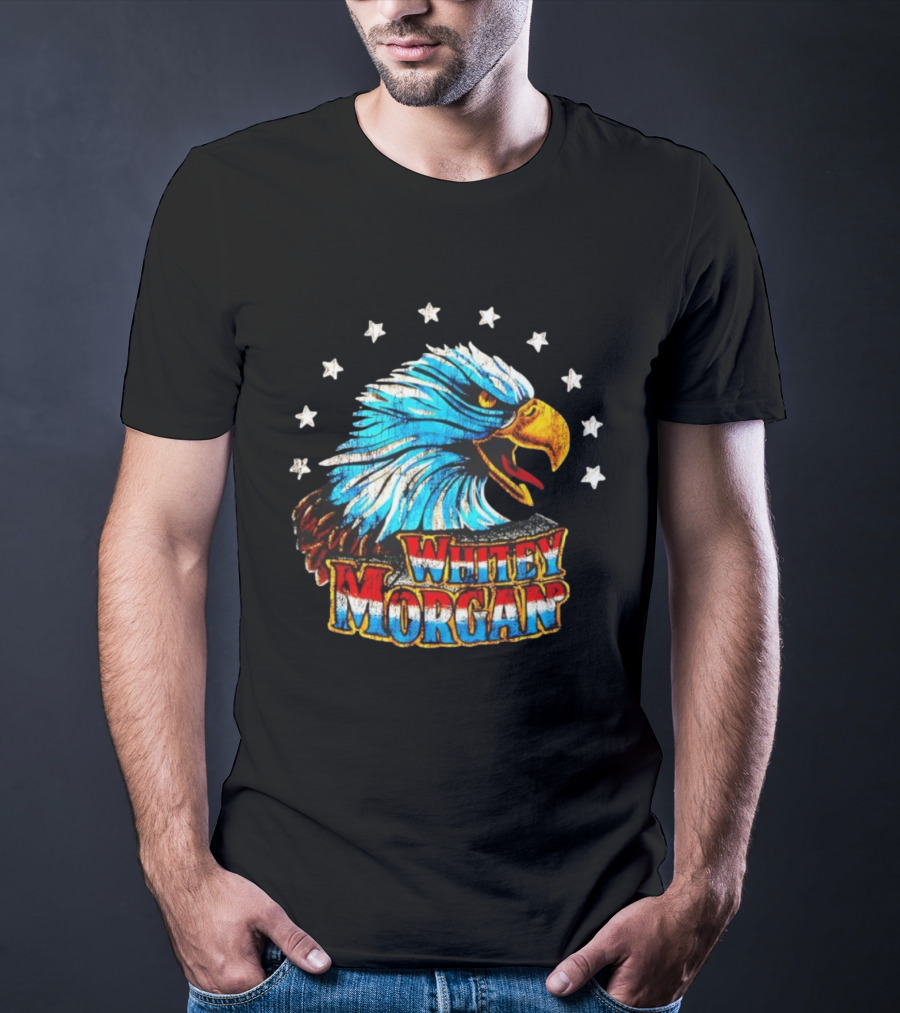 Whitey Morgan Screamin’ Eagle Stars Patriotic Style T-Shirt