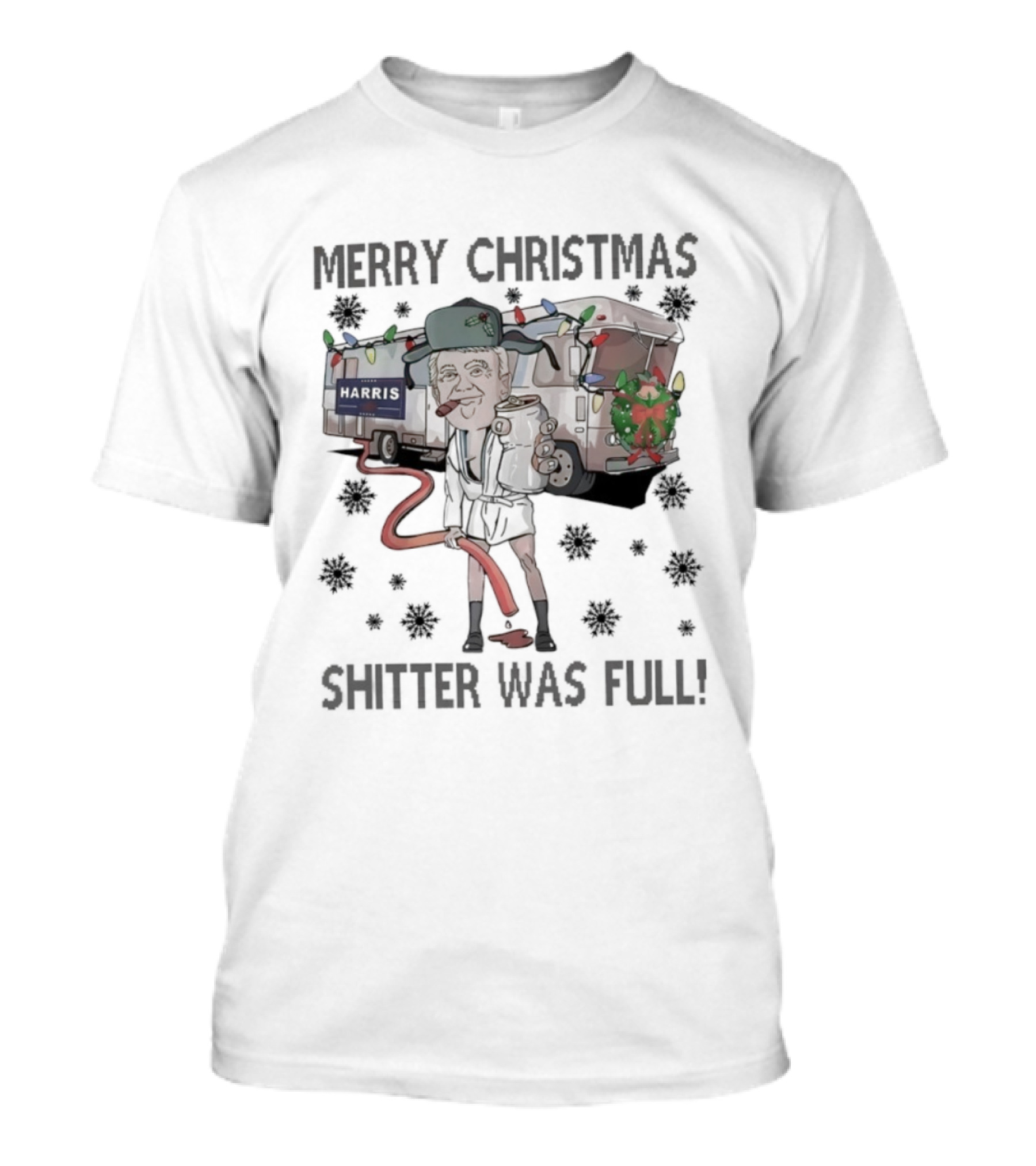 Merry Christmas Shitter Was Full Holiday RV Scene T-Shirt