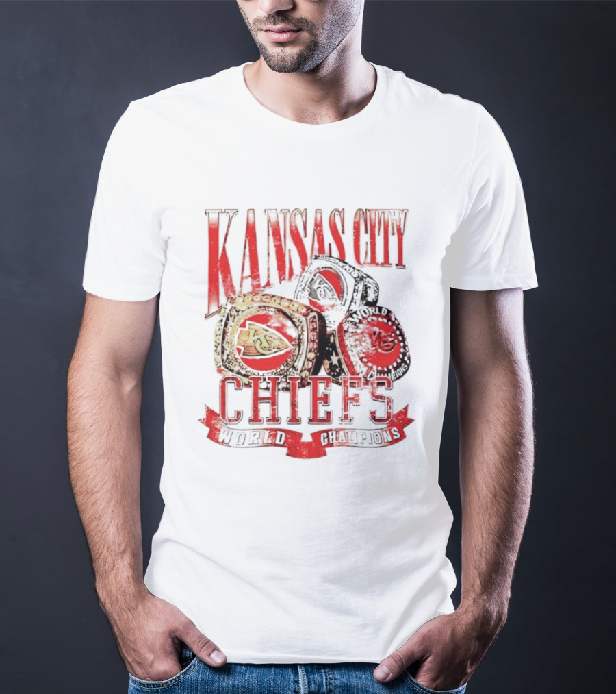 Kansas City Chiefs World Champions Rings Celebration T-Shirt