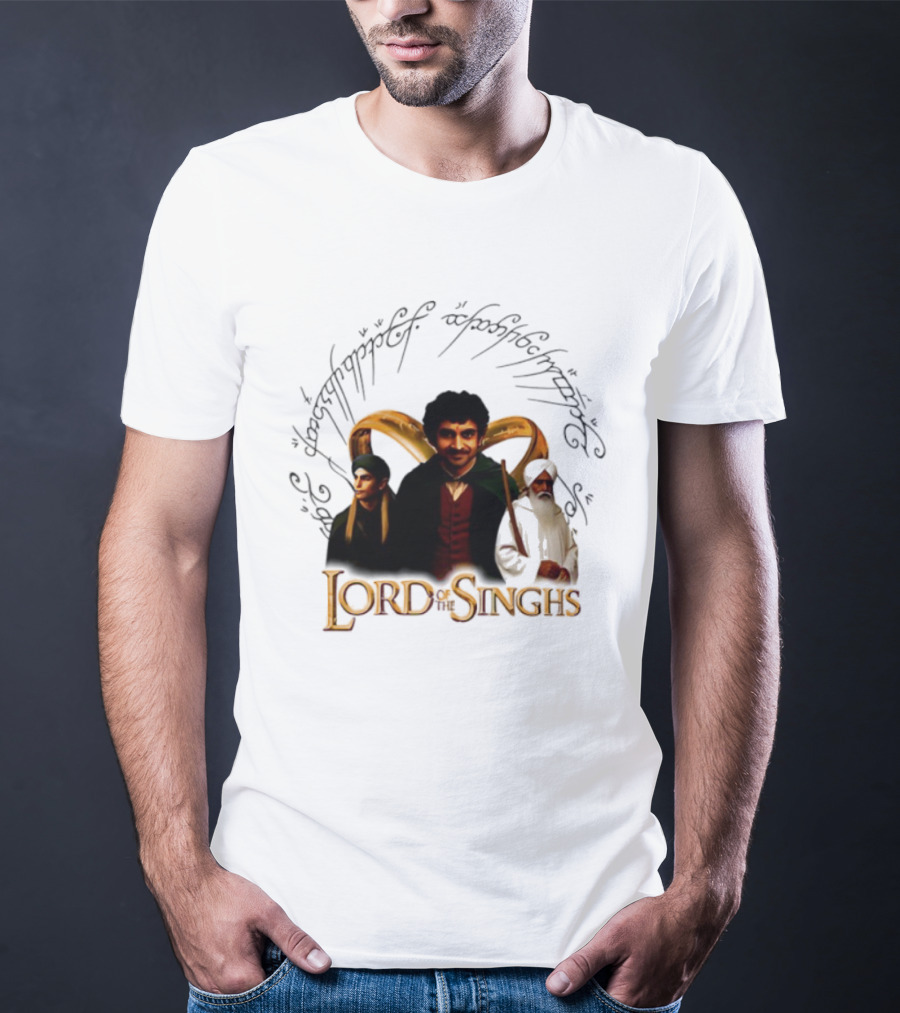 Lord Of The Singhs Fellowship Characters Parody T-Shirt