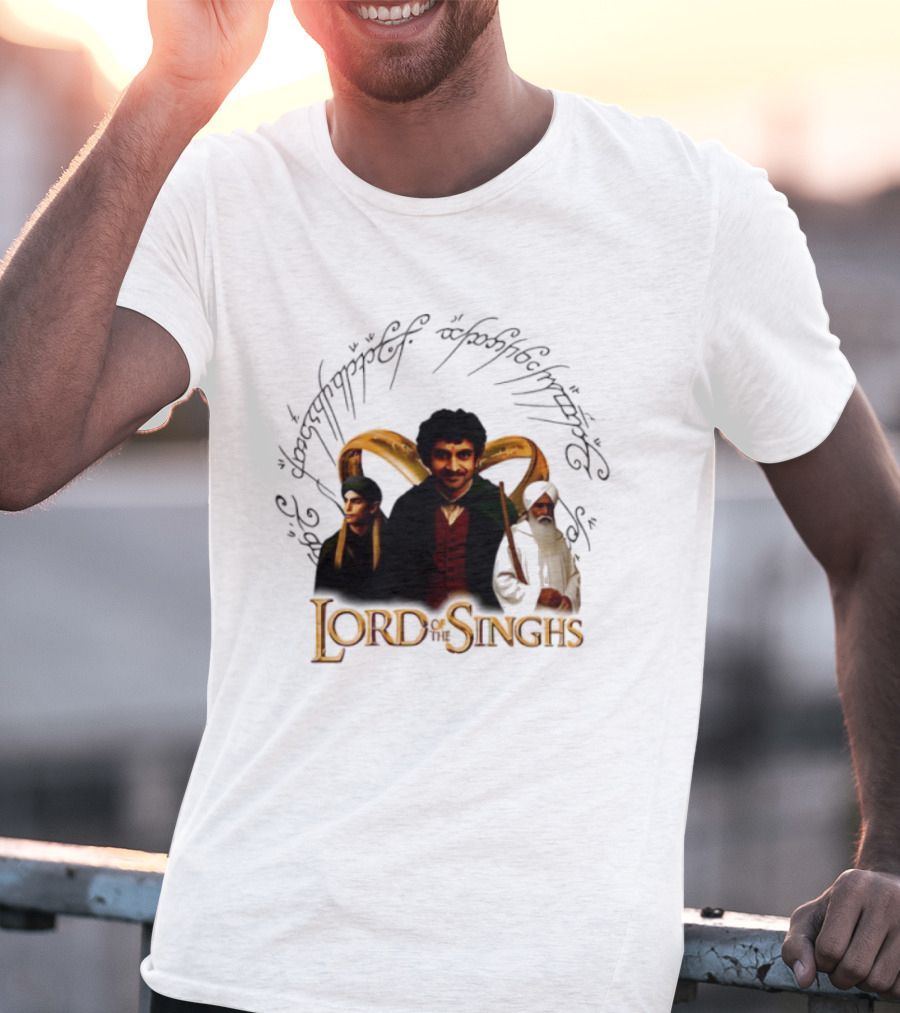 Lord Of The Singhs Fellowship Characters Parody T-Shirt