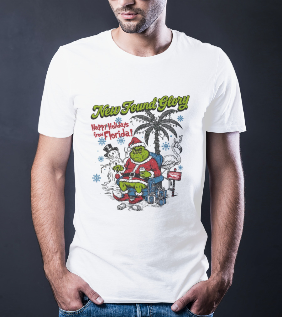 New Found Glory Happy Holidays From Florida Grinch Christmas Scene T-Shirt