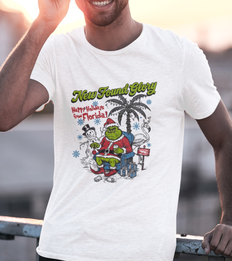New Found Glory Happy Holidays From Florida Grinch Christmas Scene T-Shirt