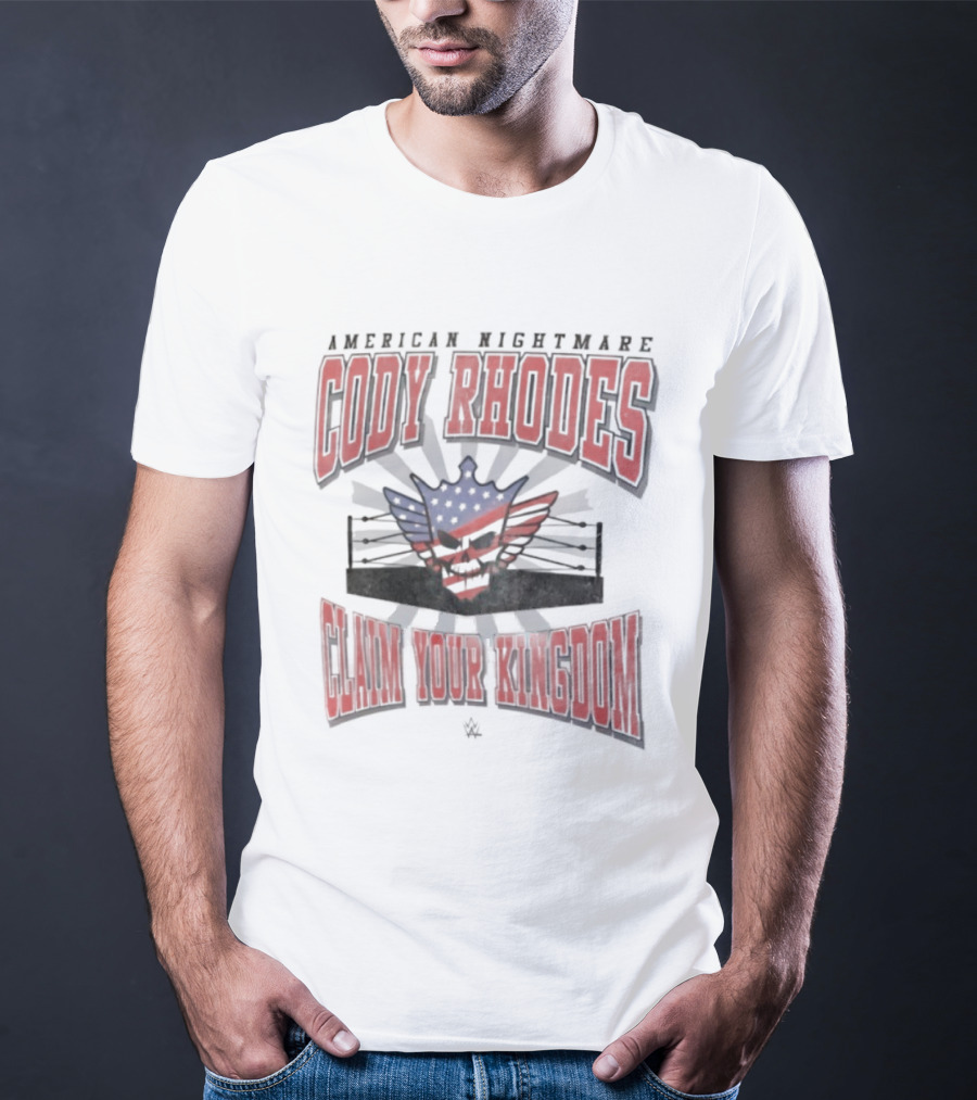 American Nightmare Cody Rhodes Claim Your Kingdom Wrestling Ring American Flag T-Shirt