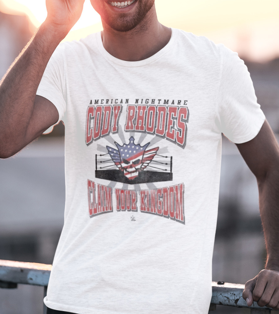 American Nightmare Cody Rhodes Claim Your Kingdom Wrestling Ring American Flag T-Shirt