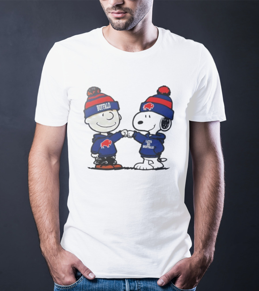 Charlie Brown Snoopy Buffalo Bills Lets Go Buffalo T-Shirt