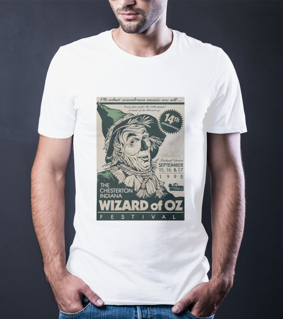 The Chesterton Indiana Wizard Of Oz Festival 14th Annual 1995 September 15 16 17 Flyer T-Shirt