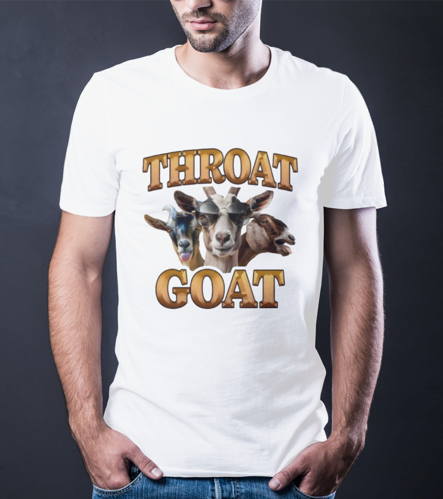 Throat Goat Funny Goat Trio Sunglasses Humor T-Shirt