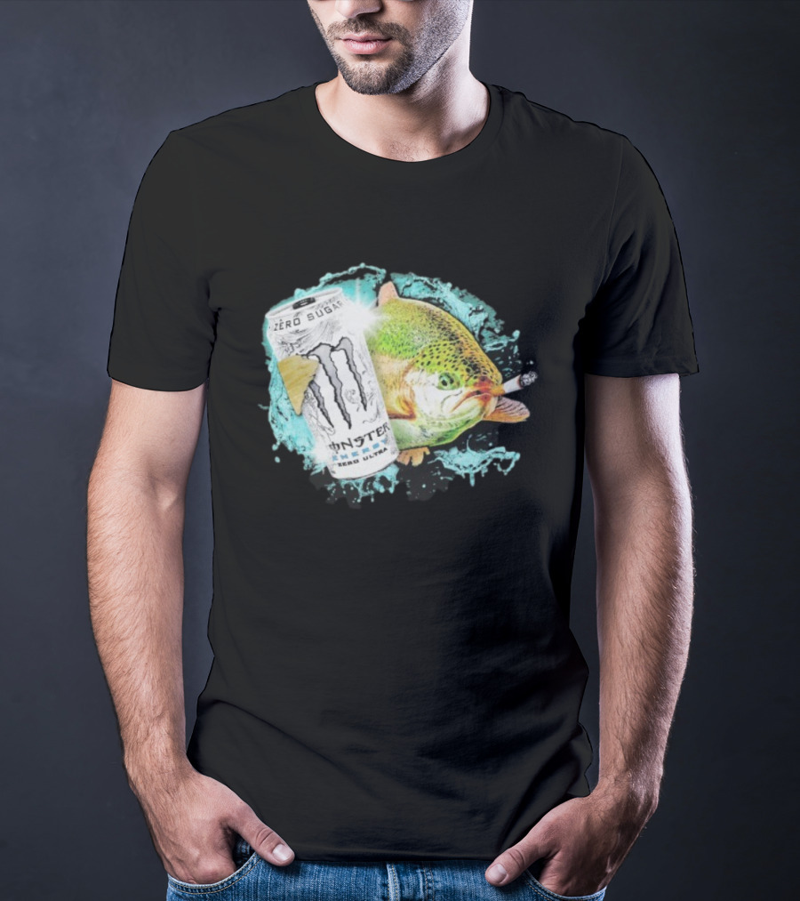 Dope Ass Fish Monster Energy Zero Sugar Cigarettes T-Shirt