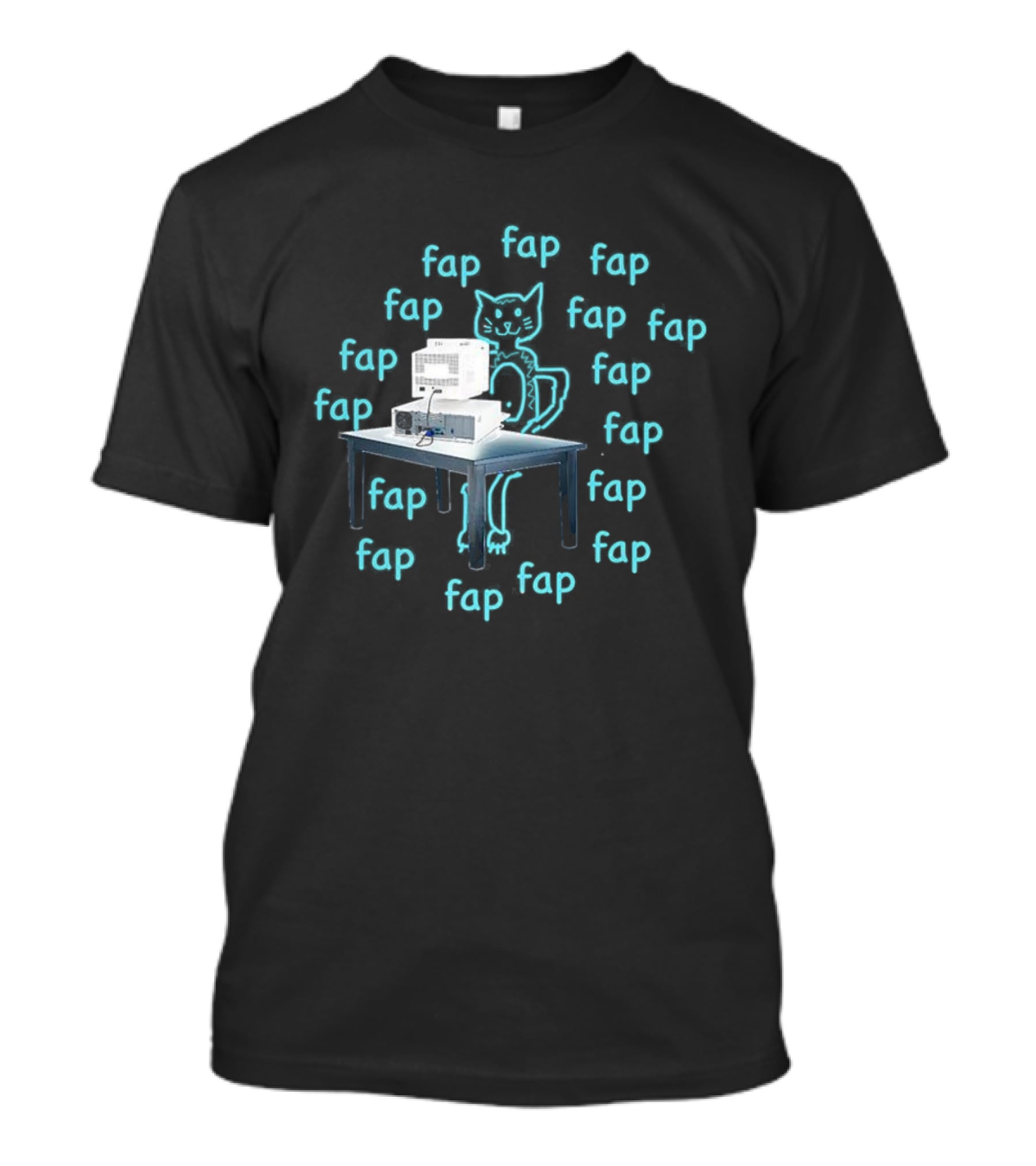 Fap Fap Fap Cat Copy Machine Fun T-Shirt
