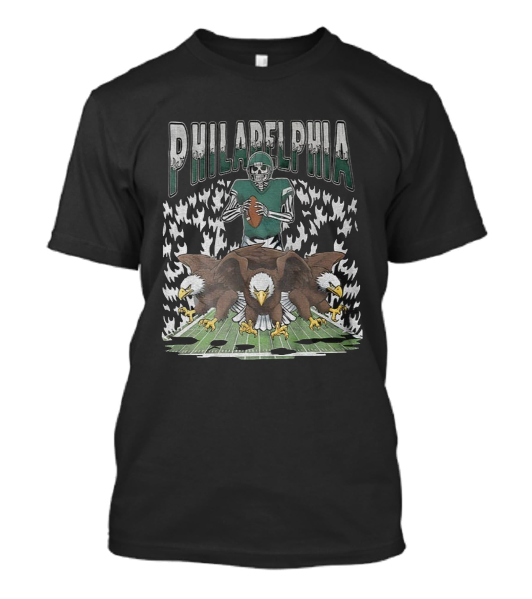 Philadelphia Skeleton Eagles Football Game Day T-Shirt