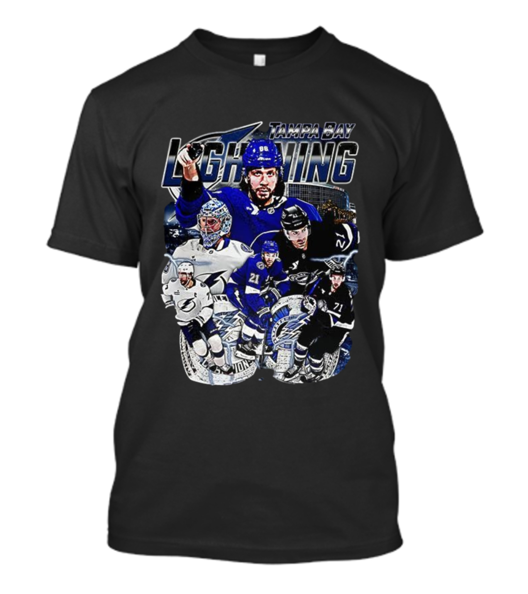 Tampa Bay Lightning Champions Player Montage Team Spirit T-Shirt